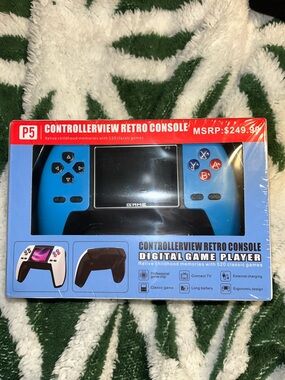 Retro Console Handheld Game Player - Blue P5 Digital Game Player